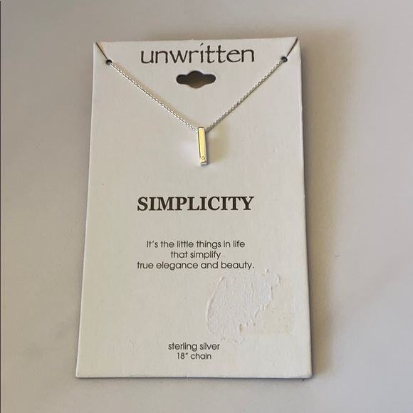 Unwritten Jewelry - Unwritten Sterling Silver necklace